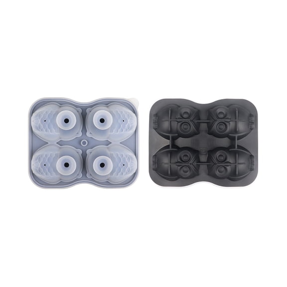 Silicone Ice Cube Tray with Lid Owl Shaped Silicone Tray With Lid For Easy Stacking And Storage Novelty Ice For Cocktails And Drinks