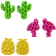 Silicone Ice Cube Trays Shapes Set Of 6 Pcs - Including Cactus Silicone Mold, Flamingo And Pineapple Mold - Cute Ice Molds, 2 Pcs Each Style Cute Ice Cube Tray Silicone Molds - Ice Molds Fun Shapes