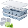 thumbnail image 1 of Silicone Ice Cube Trays with Lid Easy Release , Reusable and Stackable Ice Trays for Freezer for Cocktail, Whiskey, 1 of 6