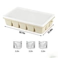 thumbnail image 1 of mfyjkho Silicone Ice Cube Tray with Lid - 15 Compartment Square Ice Mold for Whiskey, Cocktails, Refrigerator, Party Bar, Home Kitchen (1 Pack, 1.26 Inch Cubes / 3.2 Cm), 1 of 11