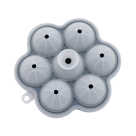 Silicone Ice Mold 7 Cavity Easy Demold Whiskey Ice Ball Maker Reusable Freezer Tray Household Sphere Mold With Durable Gel​