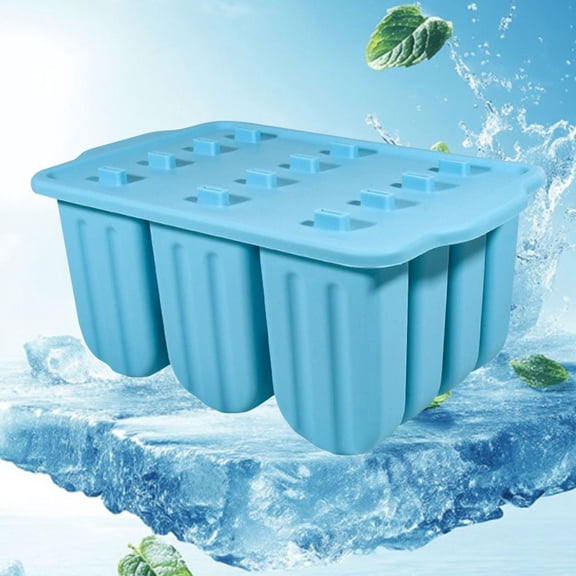 Silicone Ice Pop Mold DIY Popsicle Maker BPA Free Leakproof with Lid Wooden Sticks Reusable Homemade Freezer Treat