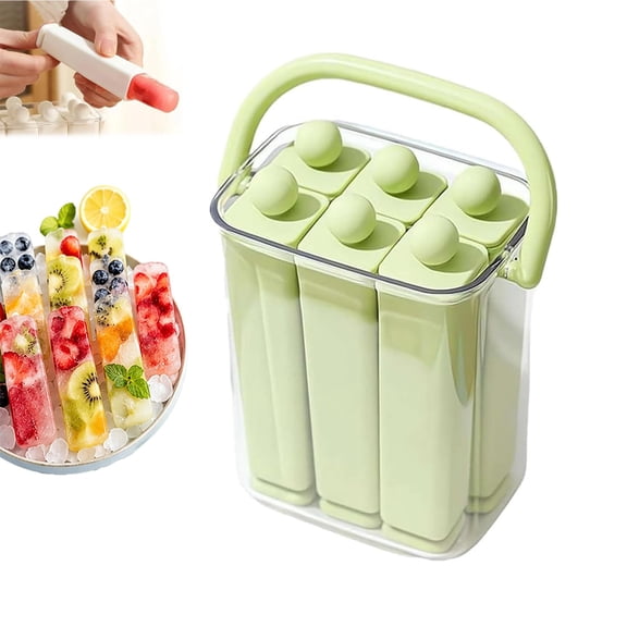 Silicone Ice Stick Tray with Storage Caddy – Reusable Popsicle Mold, Long Strip Ice Cube Mold with Lid for Cocktails & Homemade Frozen Treats