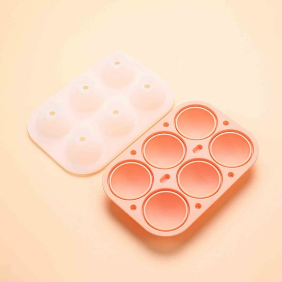 Silicone Ice Tray 6 Hole Round Ball Ice Mould Ice Ball Ice Block Mould Circle Ice Mold