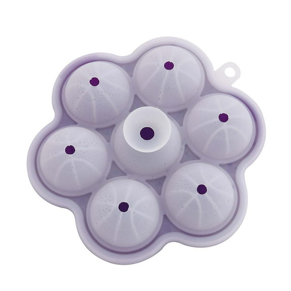 Silicone Ice Tray Mold | 7-Hole Round Whiskey Ice Ball Maker | Easy Release Ice Tray for Cocktails & Drinks | Flexible Reusable Household Ice Mold