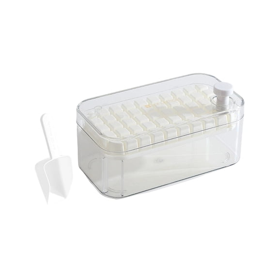 Silicone Ice Tray with Push Button | Leakproof Airtight Lid Mini Ice Cubes Maker | Kitchen Gadget for Freezer Storage | Great Hostess Gift Holiday Gift