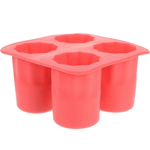 Clispeed Red Silicone Ice Cube Mold Tray Flexible for Making Ice Cubes Pudding and Candy