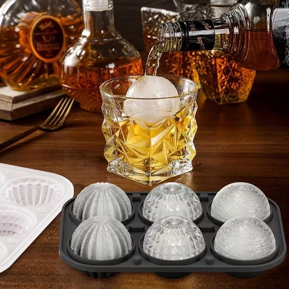 Silicone Ice Tray with Funnel-Shaped Water Injector - Effortless Ice Making for Cocktails, Whiskey, Iced Tea, and More