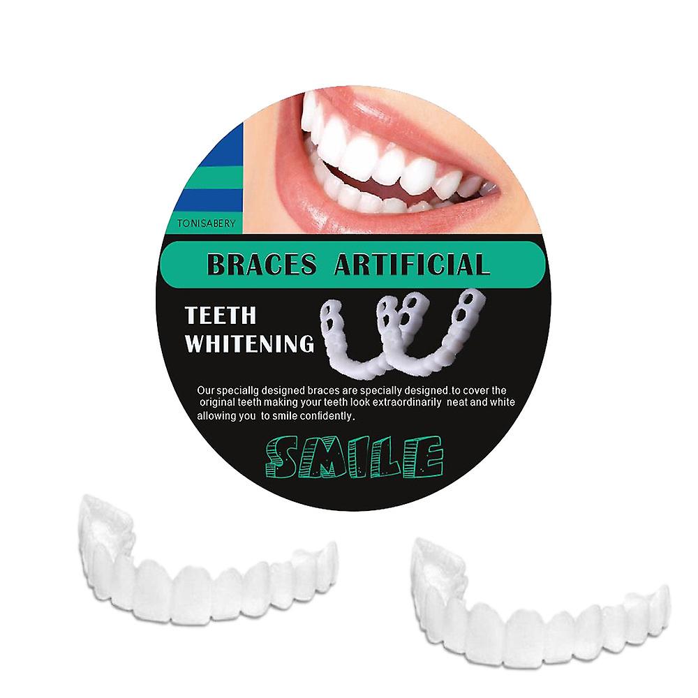 Silicone Imitation Braces Upper Lower Teeth Whitening Stickers