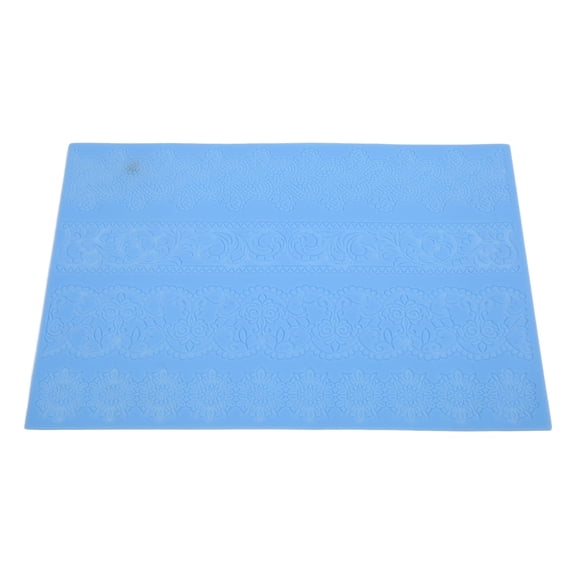 Silicone Imprint Mat DIY Flower Pattern Food Grade Fondant Lace Impression Mold for Cake Decorating Wedding Birthday Sugar Craft Baking Tools 15.51x10.71x0.08 in / 39.4x27.2x0.2 cm