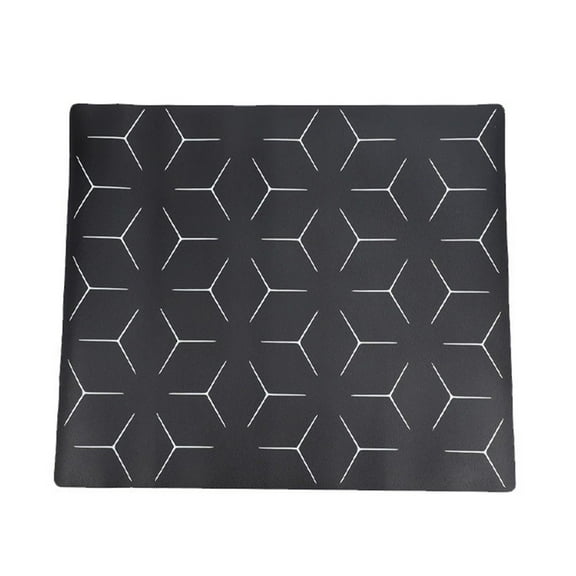 Silicone Induction Hob Mat Worktop Protector Heat Resistant Non-Slip Cooktop Cover Kitchen Accessory Black 51x63cm