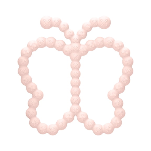 Silicone Infant Butterfly Teething Ring Toys - 1 Pack Soft Silicone Butterfly Teething Rings, BPA-Free Textured Relief Teethers for Gentle Gum Comfort