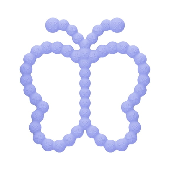 Silicone Infant Butterfly Teething Ring Toys - 1 Pack Soft Silicone Butterfly Teething Rings, BPA-Free Textured Relief Teethers for Gentle Gum Comfort