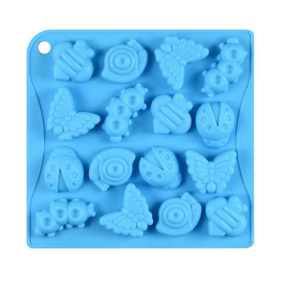 Silicone Insect Shapes Baking Mold Ladybug Butterfly Bee Caterpillar Chocolate Candy Ice Tray 1 Pack