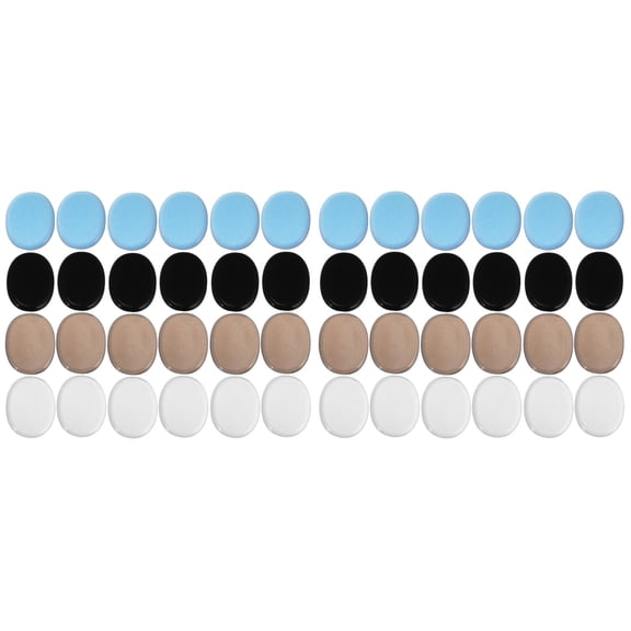 Silicone Instrument Silencers Adhesive Drum Pad Mixed Color Damper Pads Dampening 48 Pcs