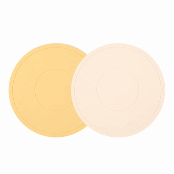 Silicone Insulation Pad - 2 Heat Resistant Pot Holders, Multipurpose Non-Slip Hot Pads for Kitchen Potholders, Hot Dishers, Jar Opener, Spoon Holder,Off-White & Yellow
