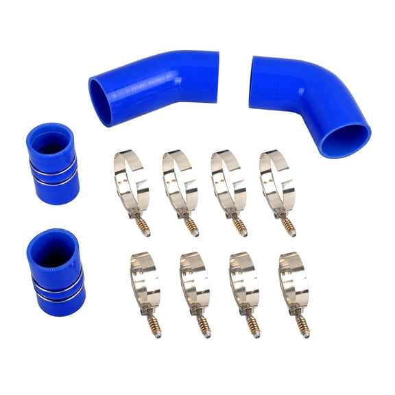 Silicone Intake Hose Kit for Chevrolet GMC 6.6L Duramax LLY 2004-2005, MT020013, 3-Ply Reinforced, Blue, 4.5mm Thickness, High Temp & Boost Application