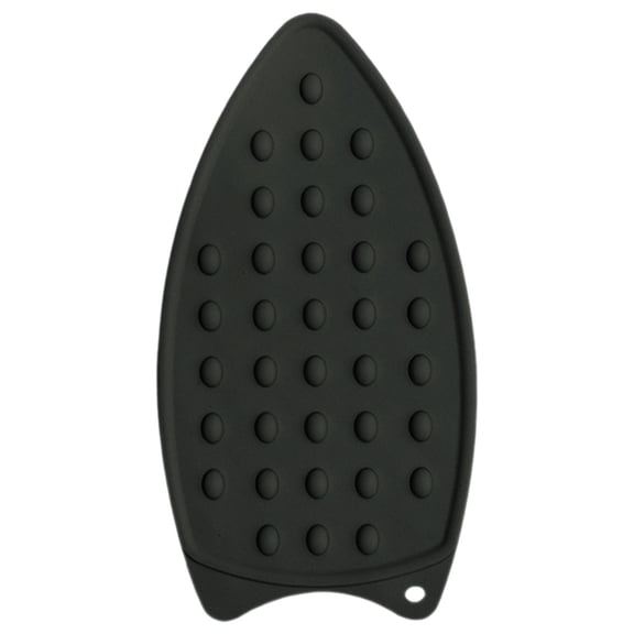 Silicone Iron Rest Pad, Multipurpose Hot Heat Resistant Iron Rest Plate Protective Pad for Ironing Board Hot Resistant Steamer Steam Compact Mat, Black