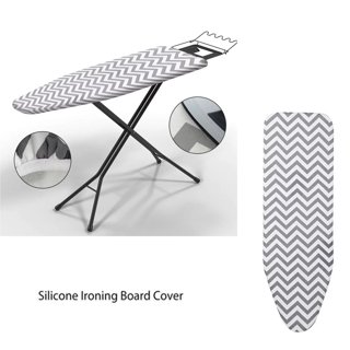 Silicone Ironing Board Cover, Heavy Duty Scorch and Stain Resistant Iron Pad, Thick Padding, Large and Standard Boards, Elastic Edge, 15x54(Iron Board