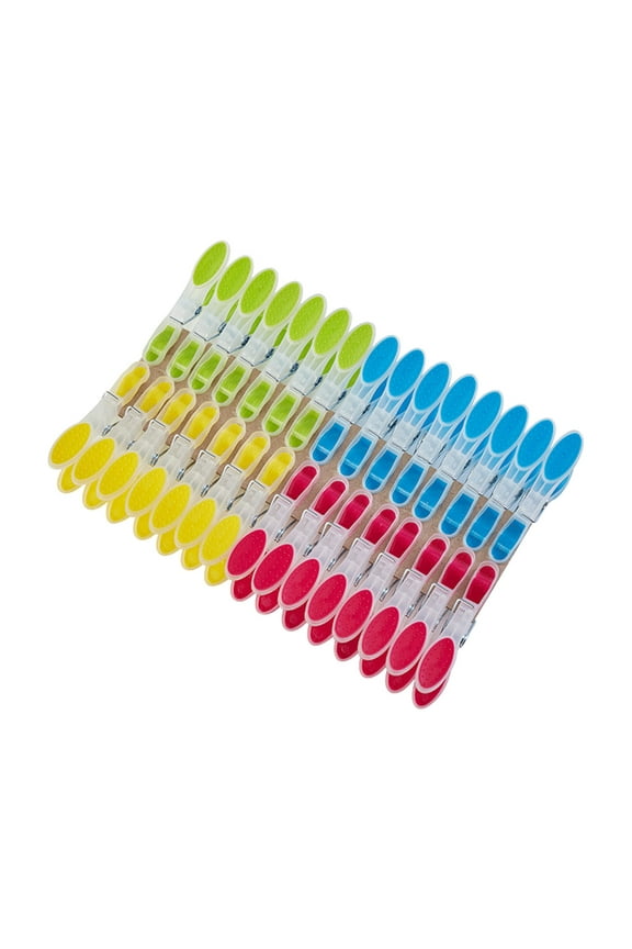 Silicone Jacket Clips - Set of 30, Colorful, Non-Marking, for Clothing, Bags & Home Organization