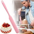 thumbnail image 1 of Silicone Jar Spatula, Long Handle, 9.6 Inch 220°C Heat Resistant Skinny Spatulas for Jars & Bottles, Non-Stick Flexible Scrapers for Baking, Mixing, Jam, Cake Cream & Butter Spreading, Pink, 1 of 7