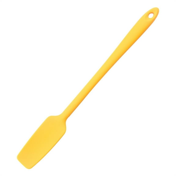 Silicone Jar Spatulas with Long Handle, Non-Stick Rubber Spatula Heat Resistant Silicone Scraper Spatulas for Baking Cooking Blenders Mixing Yellow