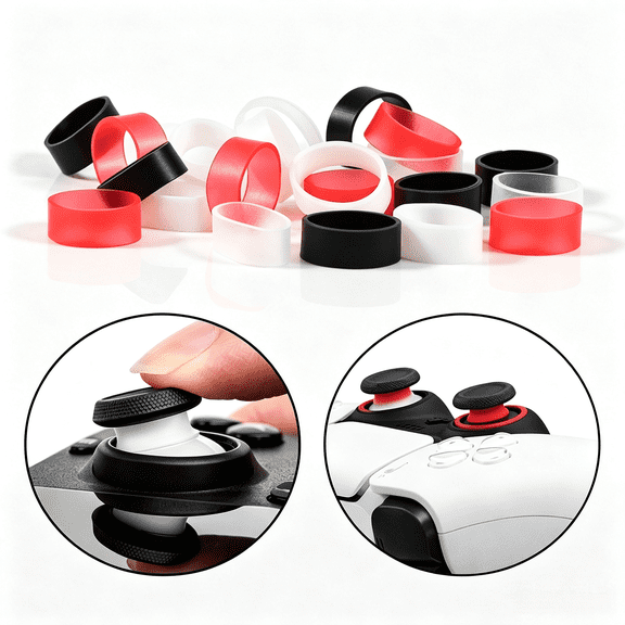 Silicone Joystick Protector Rings 24Pcs AntiScratch Thumb Stick Guard Compatible with PS5 PS4 Xbox Steam Deck Controllers MultiColor