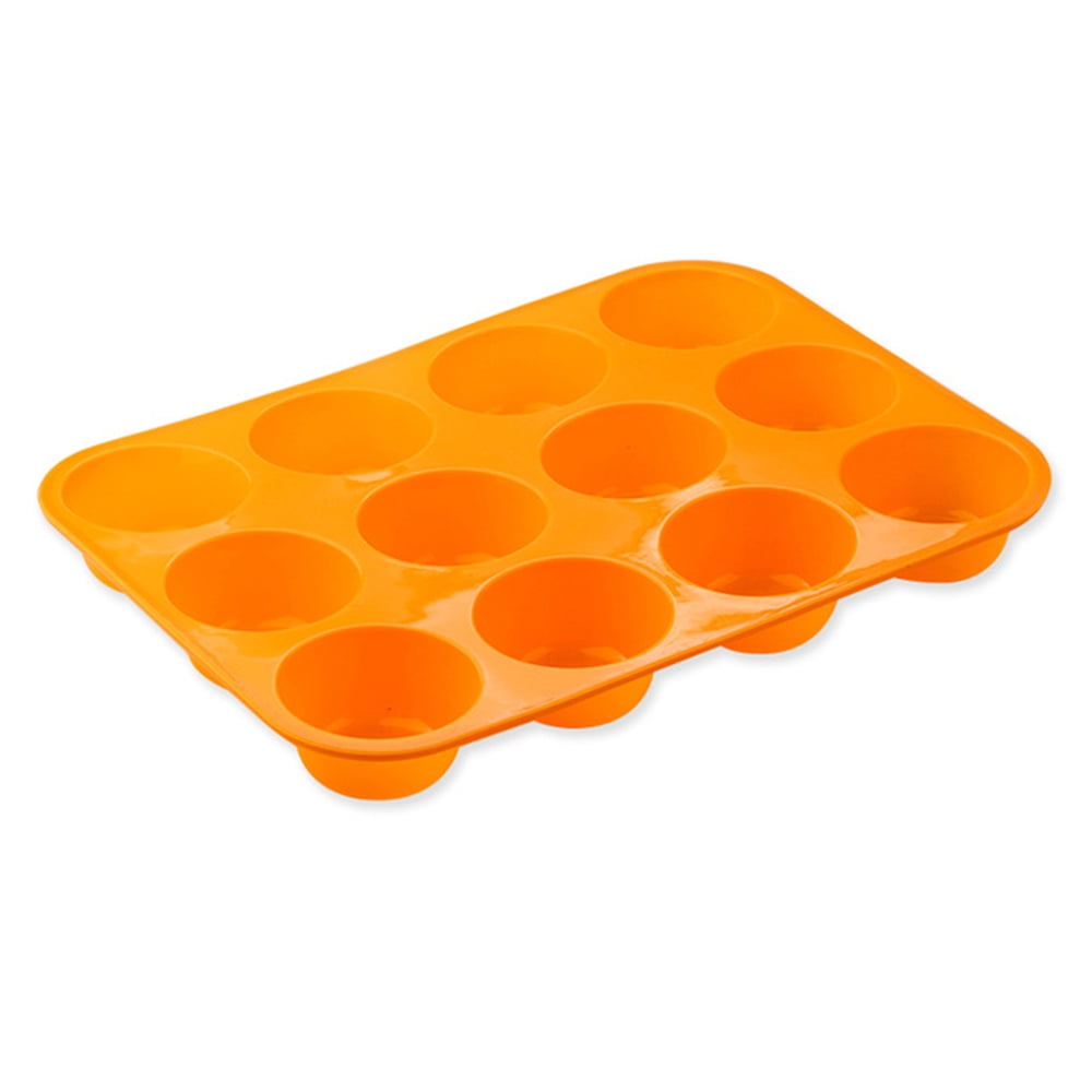 Silicone Jumbo Muffin Pan 12 Cups, European Grade Cupcake Baking Pan