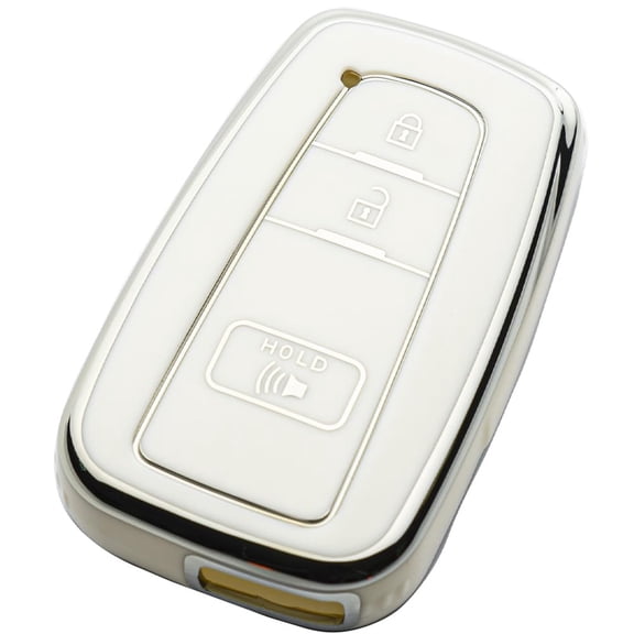 Silicone Key Fob Cover with Anti-Scratch Easy-Grip Protection for Toyota RAV4 2016-2024 Camry Prius Prado Remote