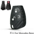 thumbnail image 1 of Silicone Key Protector With A Modern Carbon Fiber Look For Mercedes For Benz Models Compatible With W203 W204 And More, 1 of 9