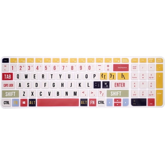 Silicone Keyboard Cover for Logitech MK470 MK580,for Logitech MK470 MK580 Accessories, Ultra Thin Silicone Keyboard Protector Skin (Rainbow Font)