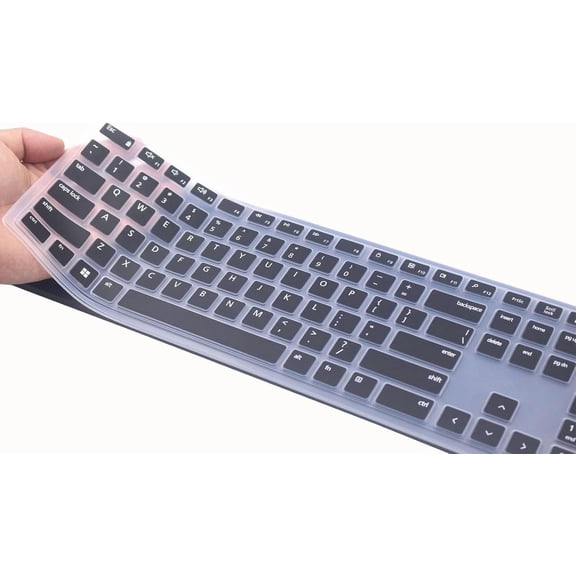 Silicone Keyboard Skin Cover Compatible for Dell Wireless Bluetooth Keyboard KM7321W, Dell Pro Keyboard KB500 & KM5221W (Black)