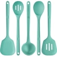 thumbnail image 1 of Silicone Kitchen Cooking Utensil Set: U-Taste 446°F Heat Resistant 13.6in Long Kitchen Gadget, BPA Free Non Stick Rubber Cook Accessories For Stir Fry, Serving, Basting, Mixing (5 Pieces, Aqua Sky), 1 of 10
