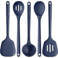 thumbnail image 1 of Silicone Kitchen Cooking Utensil Set: U-Taste 446°F Heat Resistant 13.6in Long Kitchen Gadgets, BPA Free Non Stick Rubber Cook Accessories For Stir Frying, Serving, Mixing (5 Pieces, Midnight Blue), 1 of 10