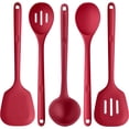 thumbnail image 1 of Silicone Kitchen Cooking Utensil Set: U-Taste 446°F Heat Resistant 13.6in Long Kitchen Gadgets, BPA Free Non Stick Rubber Cook Accessories For Stir Frying, Serving, Basting, Mixing (5 Pieces, Red), 1 of 10