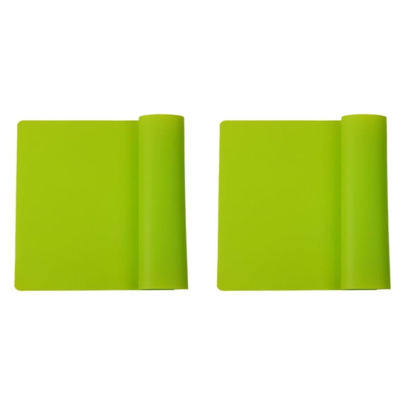Silicone Kitchen Counter Mat 2 Pack, Large 15.7x11.8 Inch Non Slip and Heat Resistant Protector Mats, Multi Color Options, Craft and Placemat Set, Easy Clean
