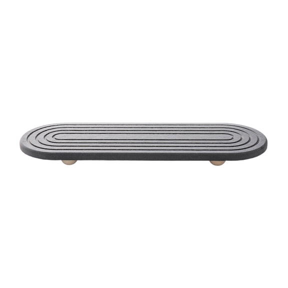 Silicone Kitchen Sink Organizer Splash Guard Faucet Drip Catcher Mat for Countertop 13.6 Inch Dark Gray