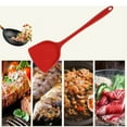 thumbnail image 1 of Silicone Kitchen Spatula, Non-stick Turner, Heat Resistant, Easy to Clean, for Flipping Pancakes, Stirring Sauces, Scraping Bowls, Red, 1 Pc, by IHXORA, 1 of 8