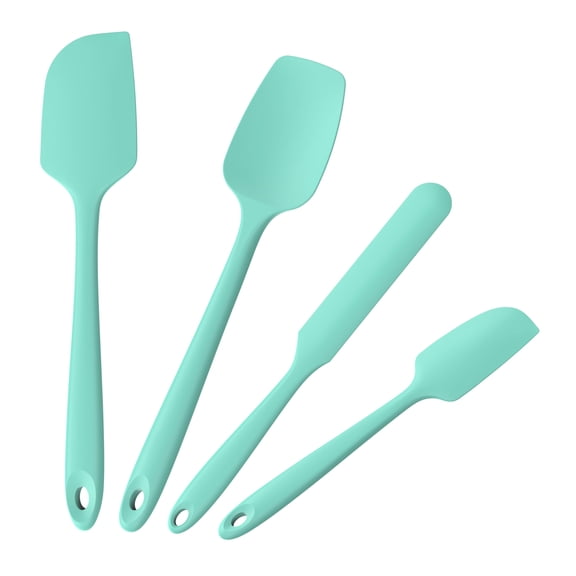 Silicone Kitchen Spatula Set, Aqua Sky, Set of 4, Baking Cooking Utensils