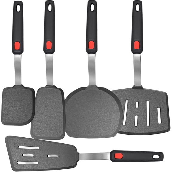 Silicone Kitchen Spatula Set Mixed 5 Pack For Nonstick Cookware Cooking