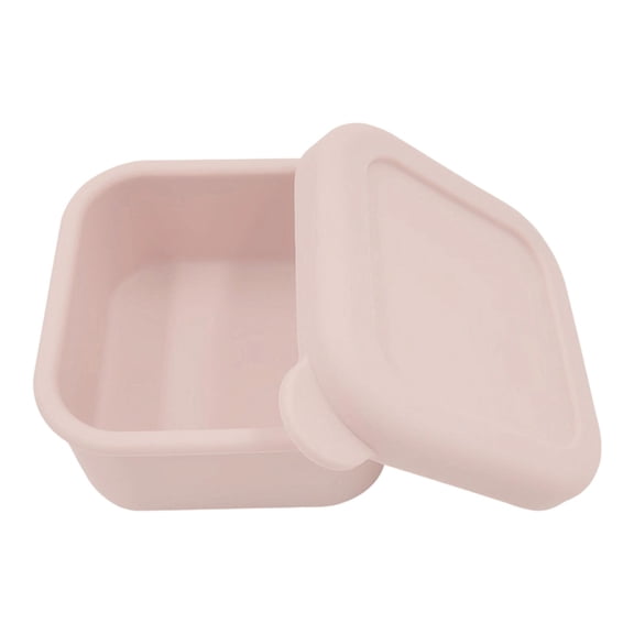 Silicone Kitchen Storage Containers for Microwave Safe Leakproof Meal Prep and Refrigerator Organization Silicone Food Storage Boxes with Lids for Freshness and Easy,2.9*3.1 in,Pink