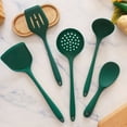 thumbnail image 1 of Silicone Kitchen Utensil Set | Heat-Resistant Spatula, Spoon & Ladle | Red or Green | Non-Scratch Cooking Tools for Everyday Meals, 1 of 6
