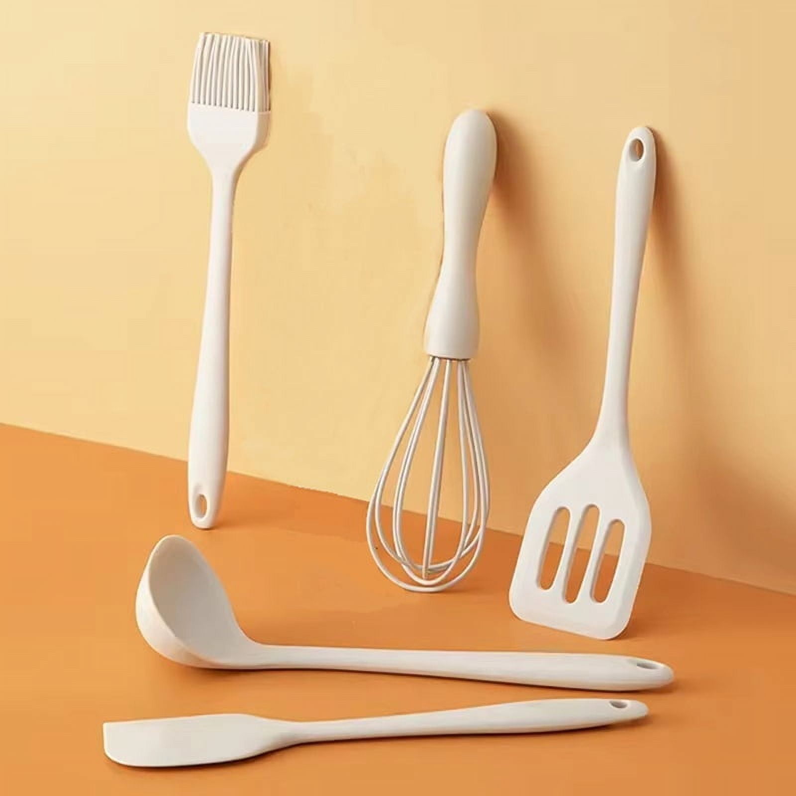 Silicone Kitchen Utensils Food-Grade Non-Stick Cooking and Baking Tool ...