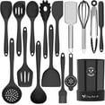 thumbnail image 1 of Silicone Kitchen Utensils Set, 16-Piece Silicone Cooking Utensils by Deedro, Heat Resistant Kitchen Tools Set with Holder, Nonstick Spatula Kitchen Gadgets for Cooking & Baking,, 1 of 8