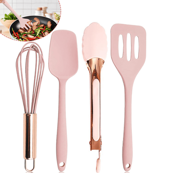 Silicone Kitchen Utensils Set, Small Cooking Tools Non Stick Small Cookware Accessories for Gift & Daily Cooking
