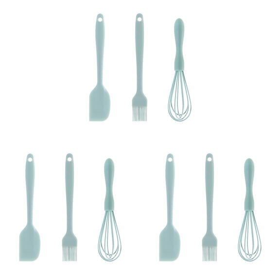 Silicone Kitchenware Halloween Christmas And Thanksgiving Mini Bake Set. Includes Mini Spatula Whisk And Basting Brush. Fall Baking Set. 3PCS