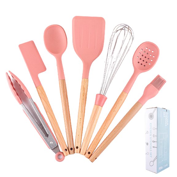 Silicone Kitchenware Set 7 Piece Set Cooking Utensils Modern Simple Cooking Supplies Anti Deformed Kitchenware