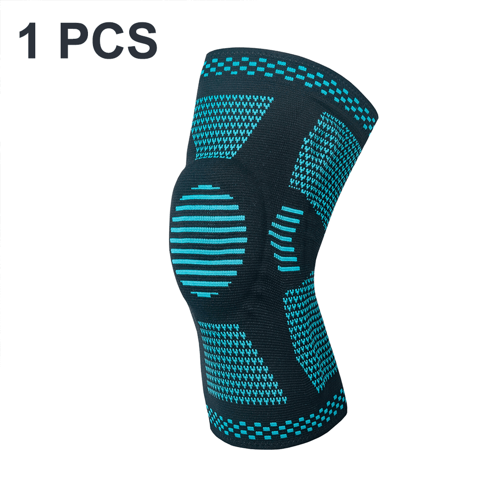 Silicone Knee Sleeve Compression Brace Support Gym Joint Pain Arthritis