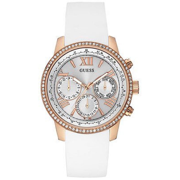 U0616L1 Guess White Silicone Band Rose Gold Watch cdcf644d-2623-4d7e-a3f1-  main image 3