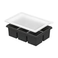 thumbnail image 1 of Silicone Large Ice Cubes Tray with Lid 6 Compartment 125ml Freezer Container for Soup and Baby Food Storage, 1 of 6